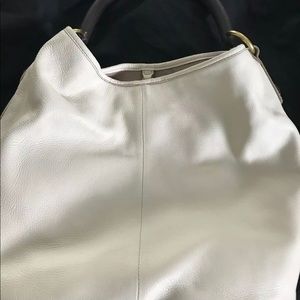 Jcrew leather Horn hobo handbag ivory NEW RARE